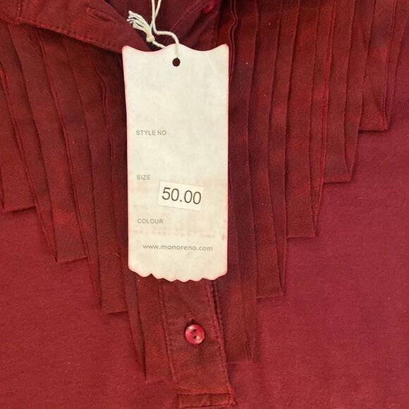 NWT Mollo Rello size M burgundy dress, with really cute, lace at the bottom - Picture 10 of 12